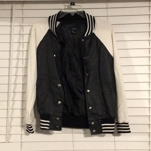 Black and White Bomber Jacket